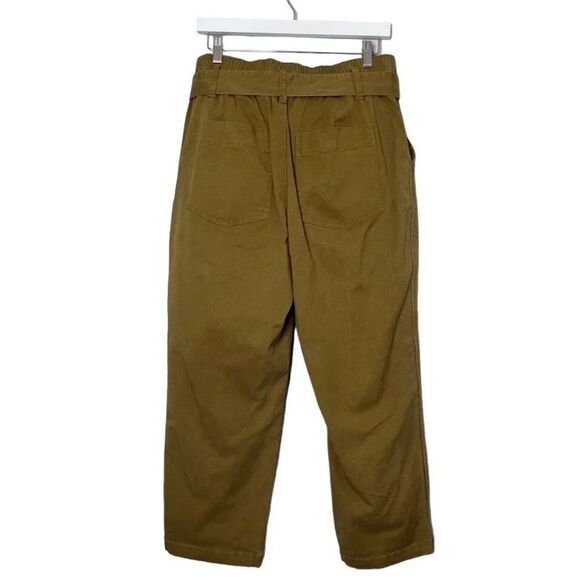 Cabi Brown Discovery Trouser Utility Front Tie Elastic Waist Cropped Pants Boho - Picture 6 of 15